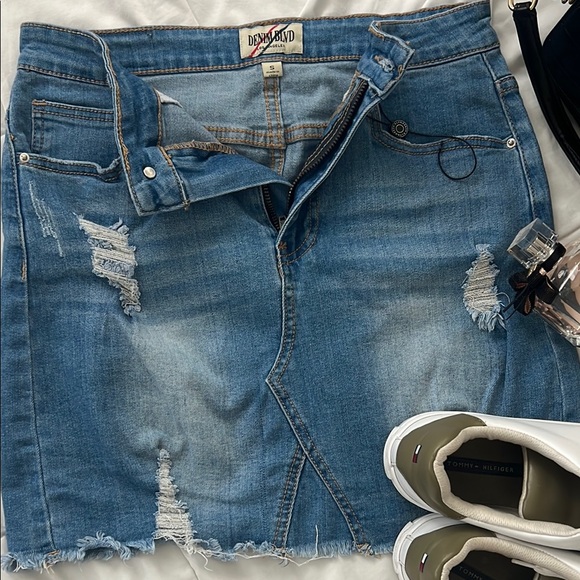 Denim Blvd Jeans Blue Denim Skirt - Picture 3 of 4